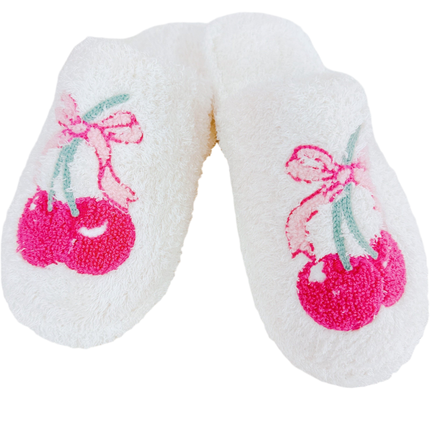 Cherry Bow Coziest Lounge Slippers