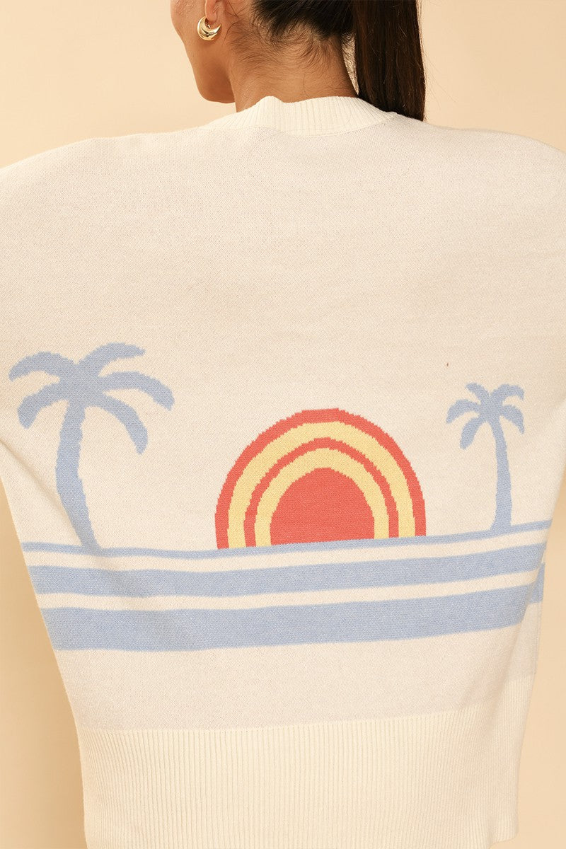 Ocean Sunset Knit Summer Cardigan
