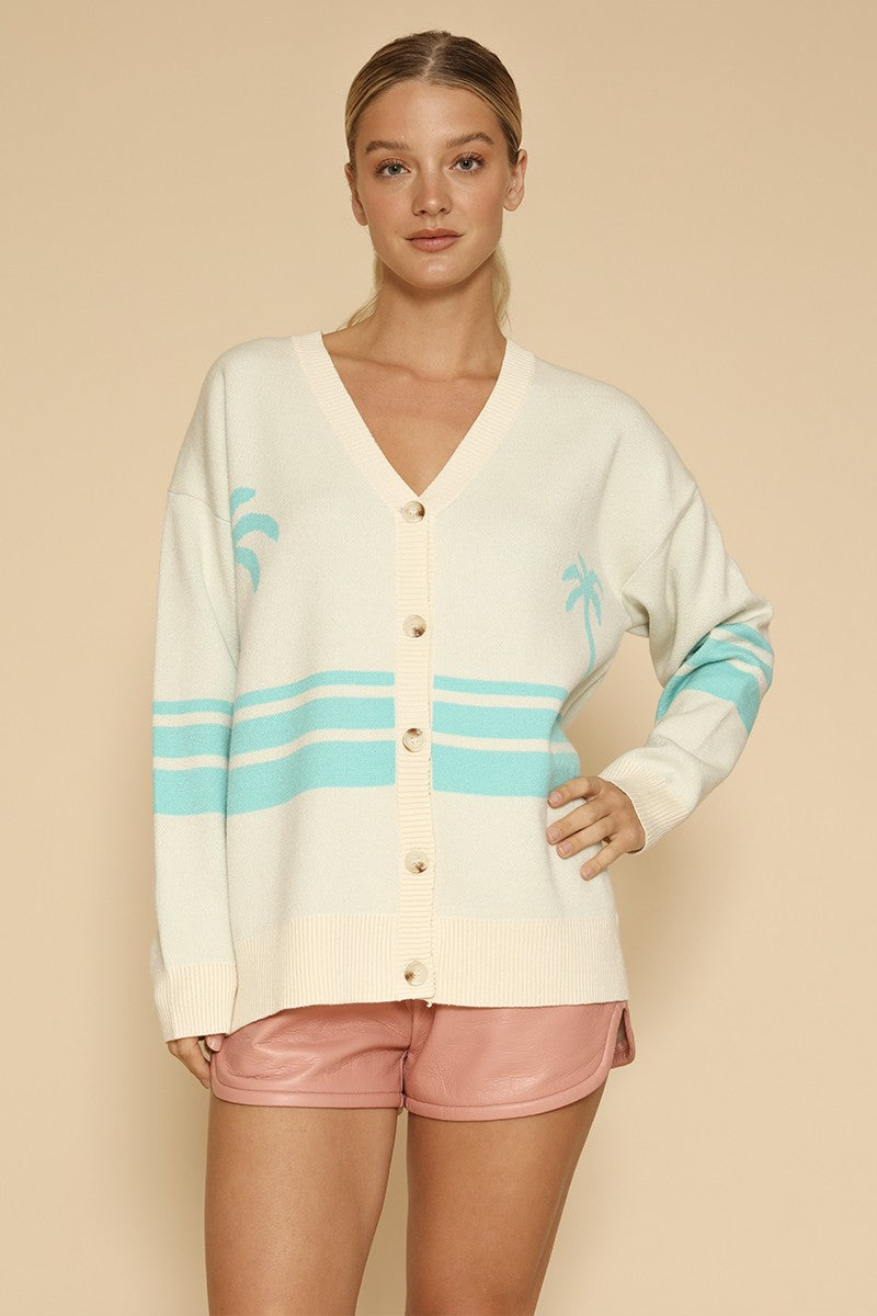 Ocean Sunset Knit Summer Cardigan