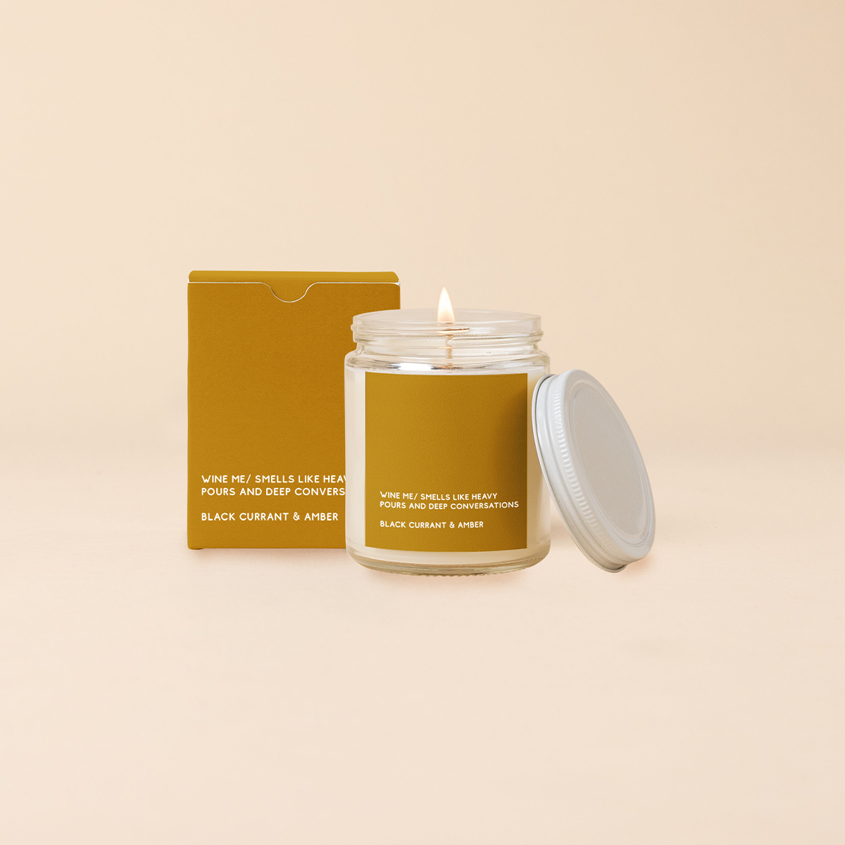 Candle Jars w/Lid - Good Vibes Only