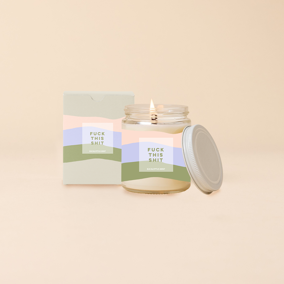 Candle Jars w/Lid - Good Vibes Only