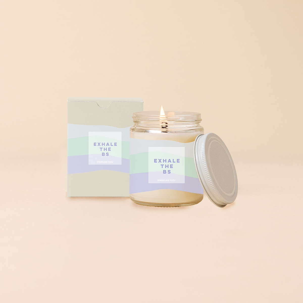 Candle Jars w/Lid - Good Vibes Only