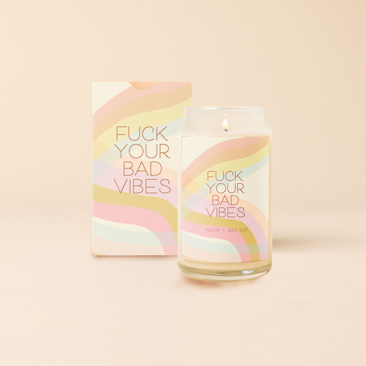 Candle Can Glass - Good Vibes Only