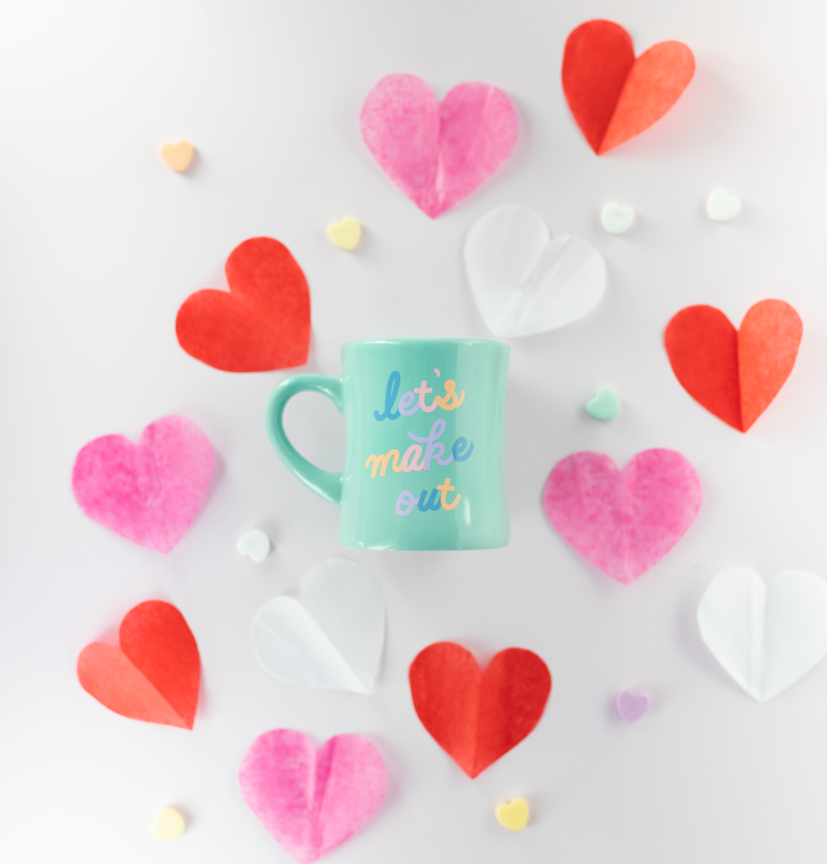 Let's Make Out Mint Diner Mug