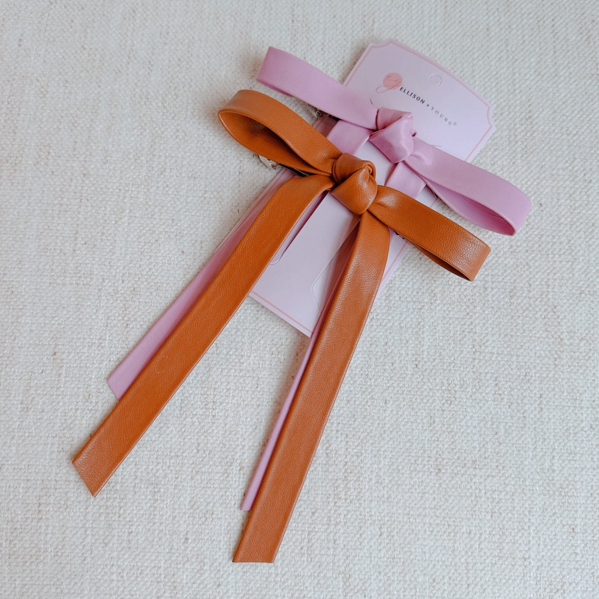 Preppy Structured Bow Hair Clip Set Of 2