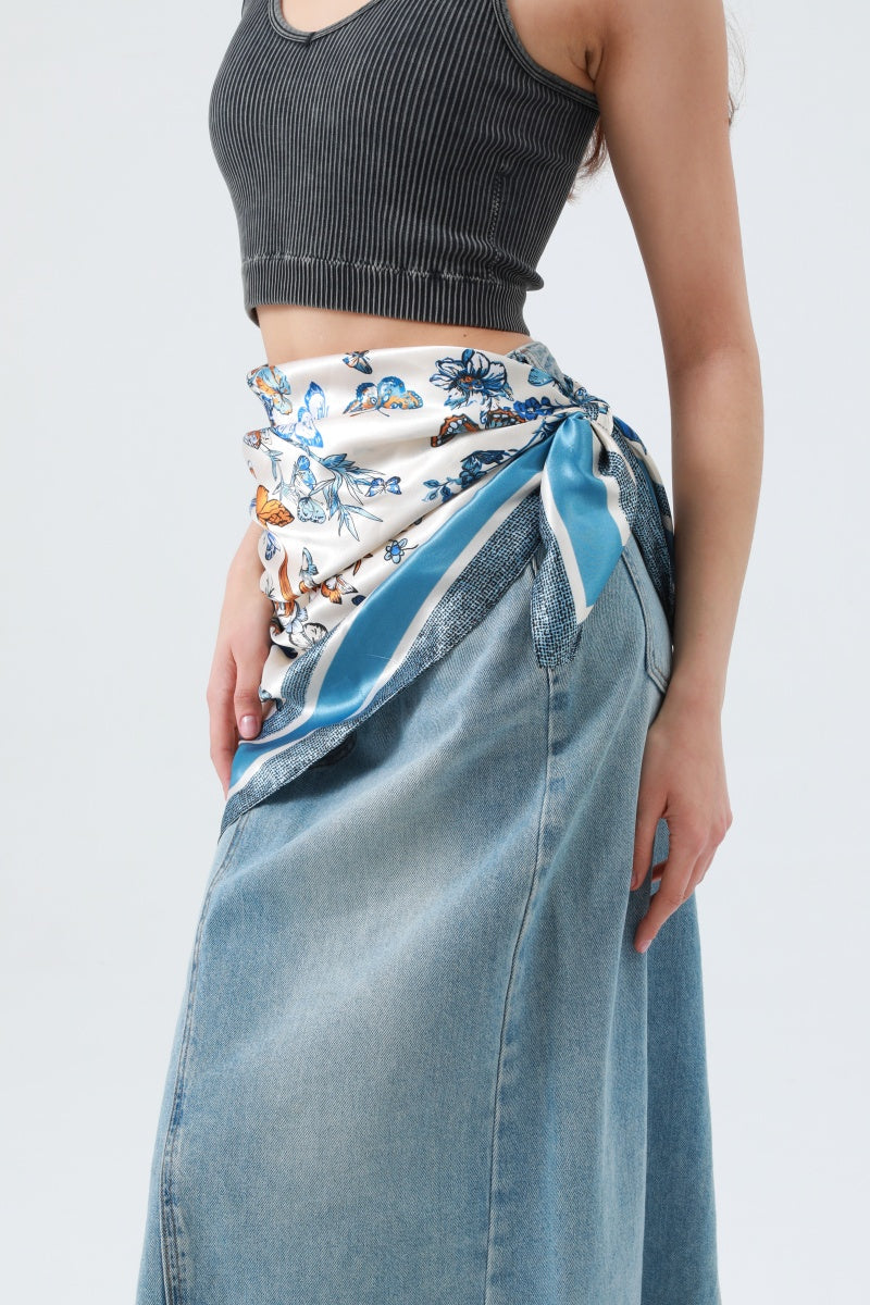 Silky Butterfly Floral Bandana ā Summer Staple Scarf š¦šø Leto Collection