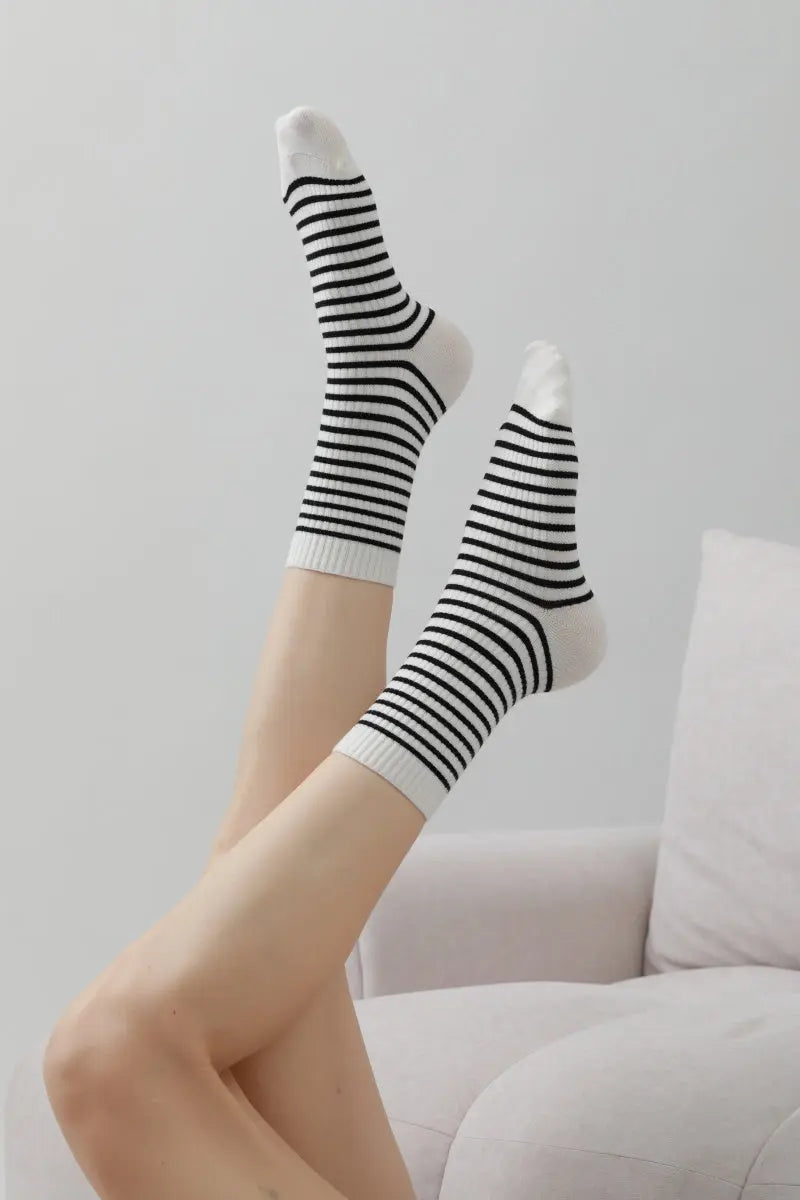 Retro Striped Mid-Calf Socks ā Vintage Athletic Vibes š§¦ā”