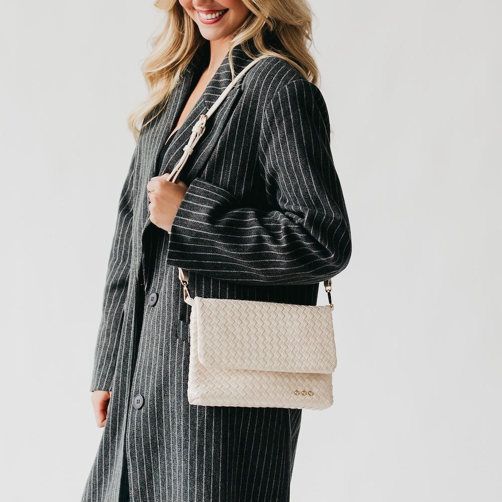 Wrenlee Woven Flap Crossbody