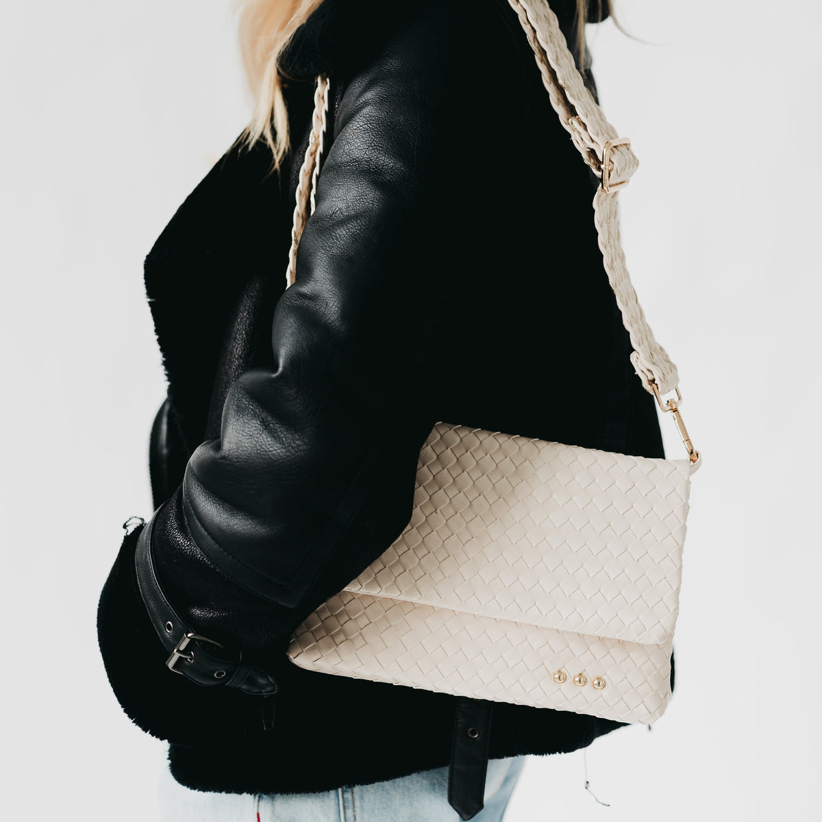Wrenlee Woven Flap Crossbody