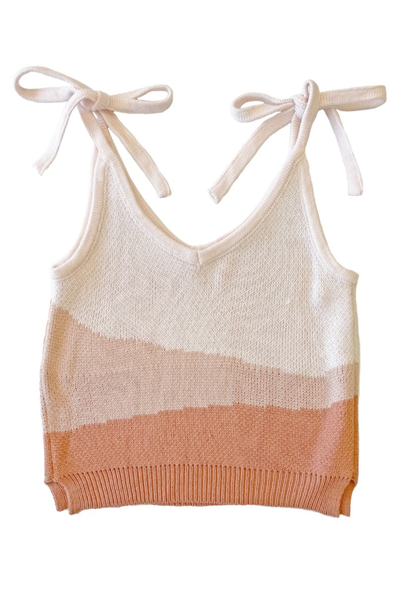 Retro Sunset tie tank top