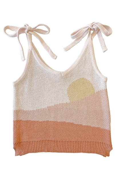 Retro Sunset tie tank top