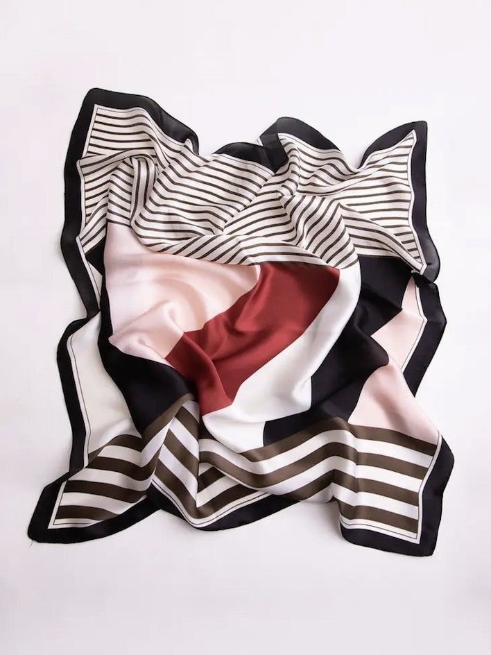 Colorblock Satin Bandana 🌸 Colorblock Satin Scarf