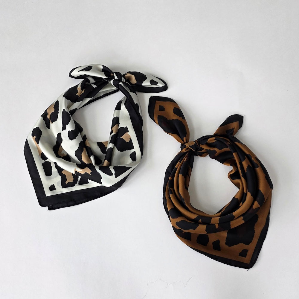 Sylvie Leopard Square Scarf