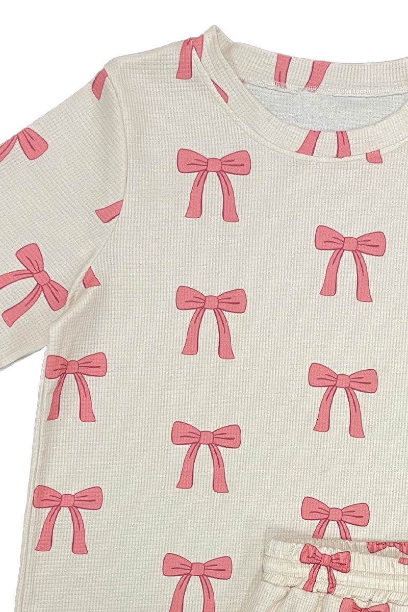 Novelty Printed Waffle Lounge Set | Soft Two-Piece Shorts Set for Women – Hashtag Cozy