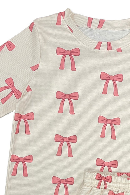 Novelty Printed Waffle Lounge Set | Soft Two-Piece Shorts Set for Women – Hashtag Cozy