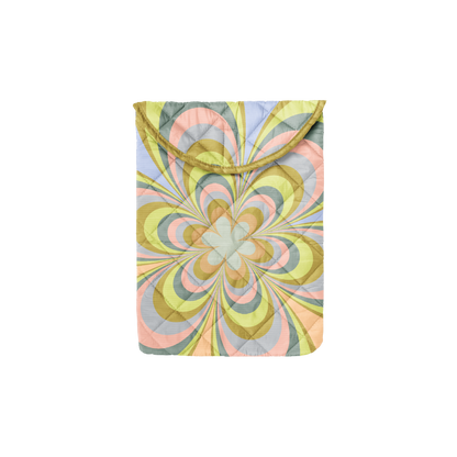 Kaleidoscope Floral Puffy Foldover Laptop Sleeve