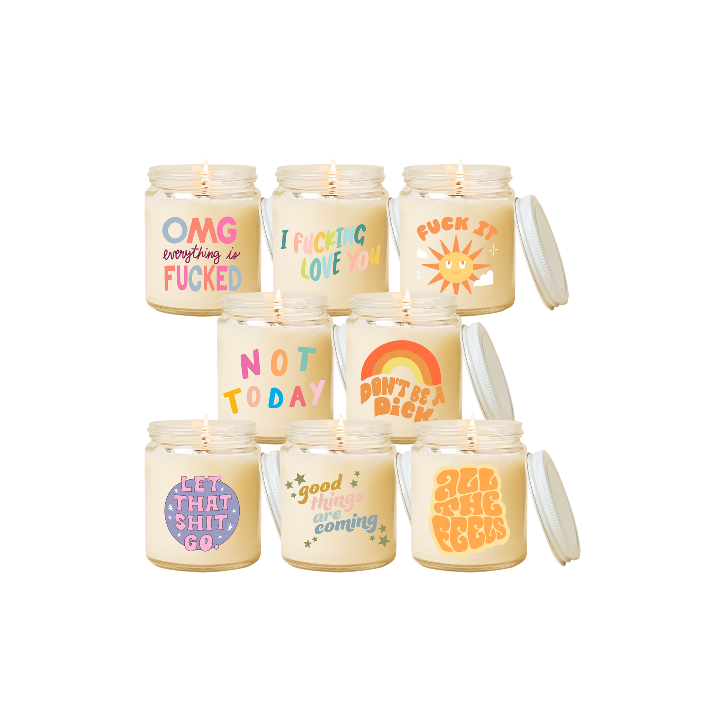 Candle Jar w/Lid - Toot Sayings