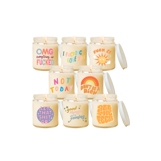 Candle Jar w/Lid - Toot Sayings