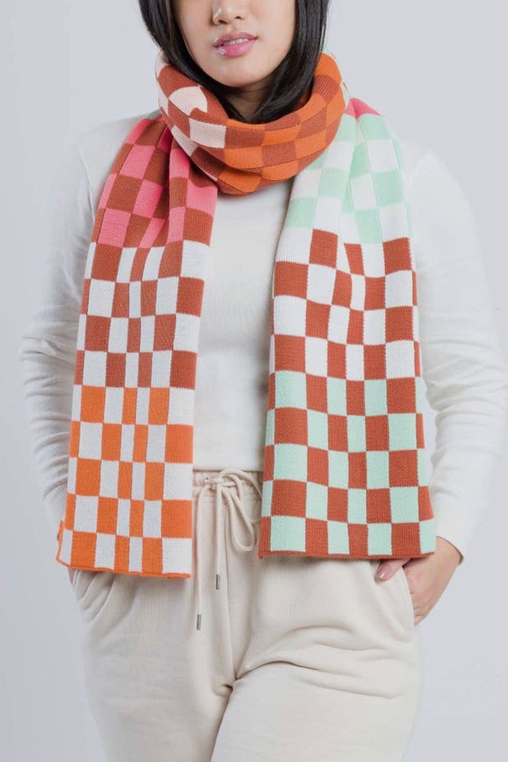 Checkeredboard Stripe Scarf