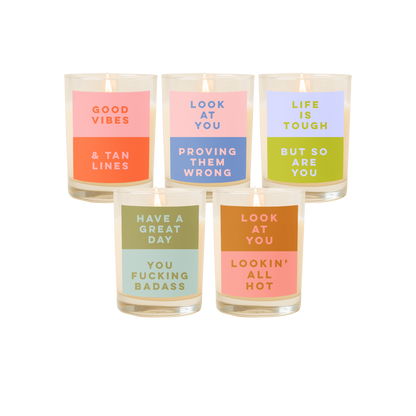 Candle Rocks Glass - Color Me Happy