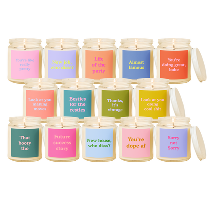 Candle Jar w/Lid - Yippie Affirmations