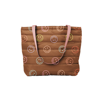 Smiley Puffy Tote