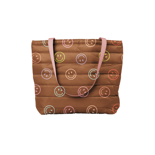 Smiley Puffy Tote