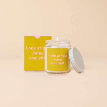 Candle Jar w/Lid - Yippie Affirmations