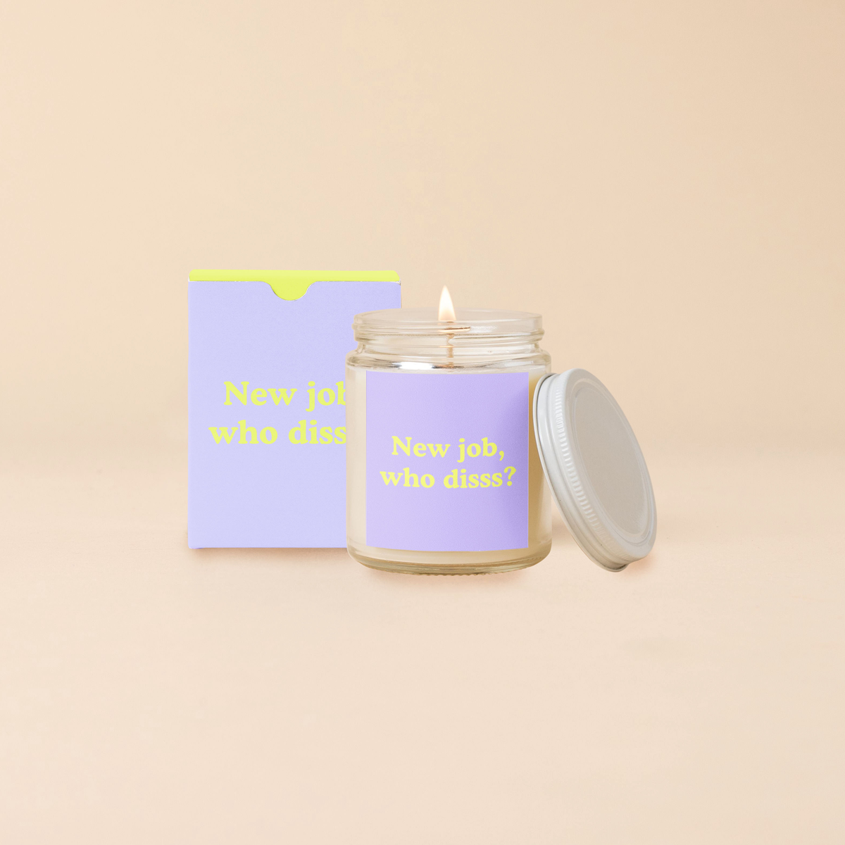 Candle Jar w/Lid - Yippie Affirmations