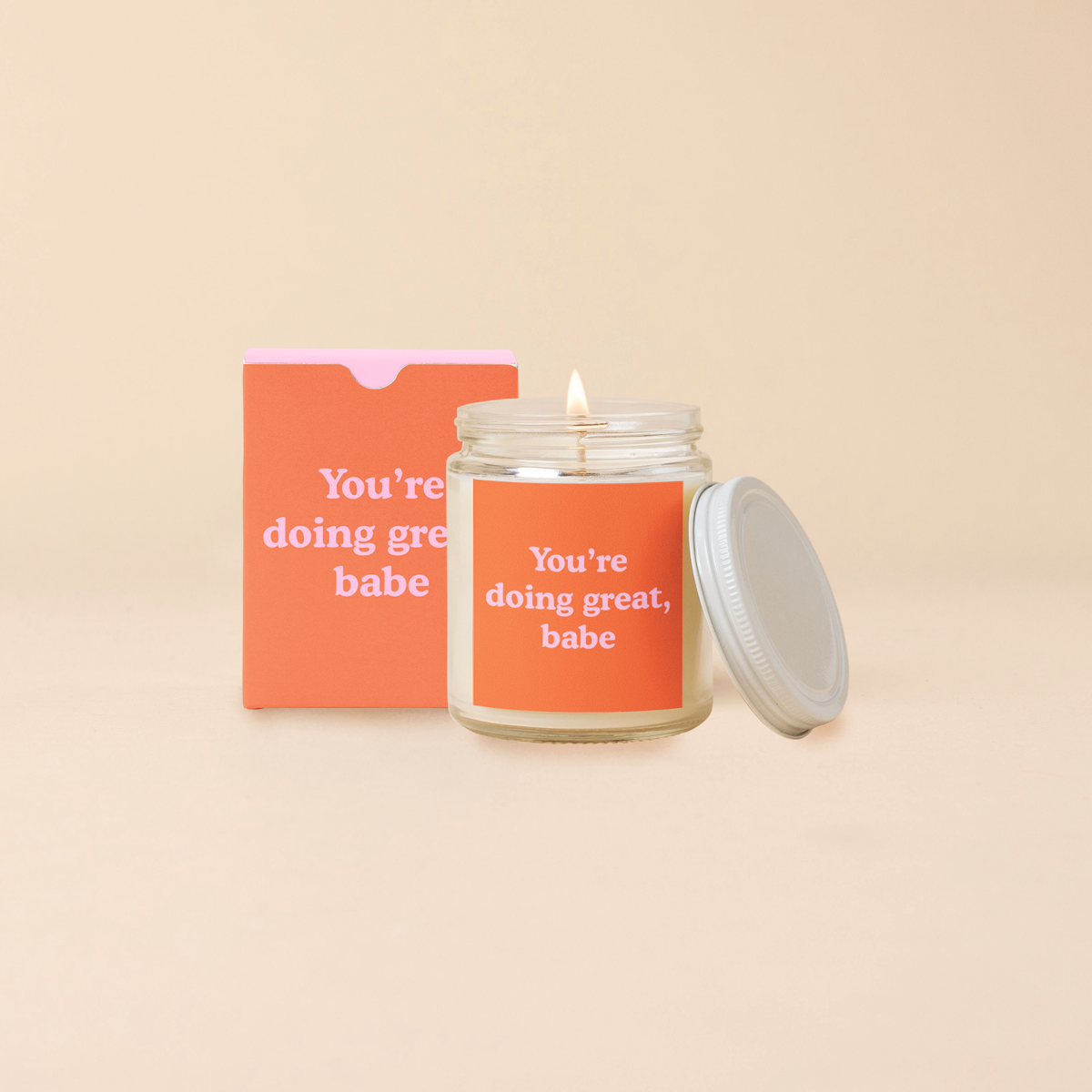 Candle Jar w/Lid - Yippie Affirmations