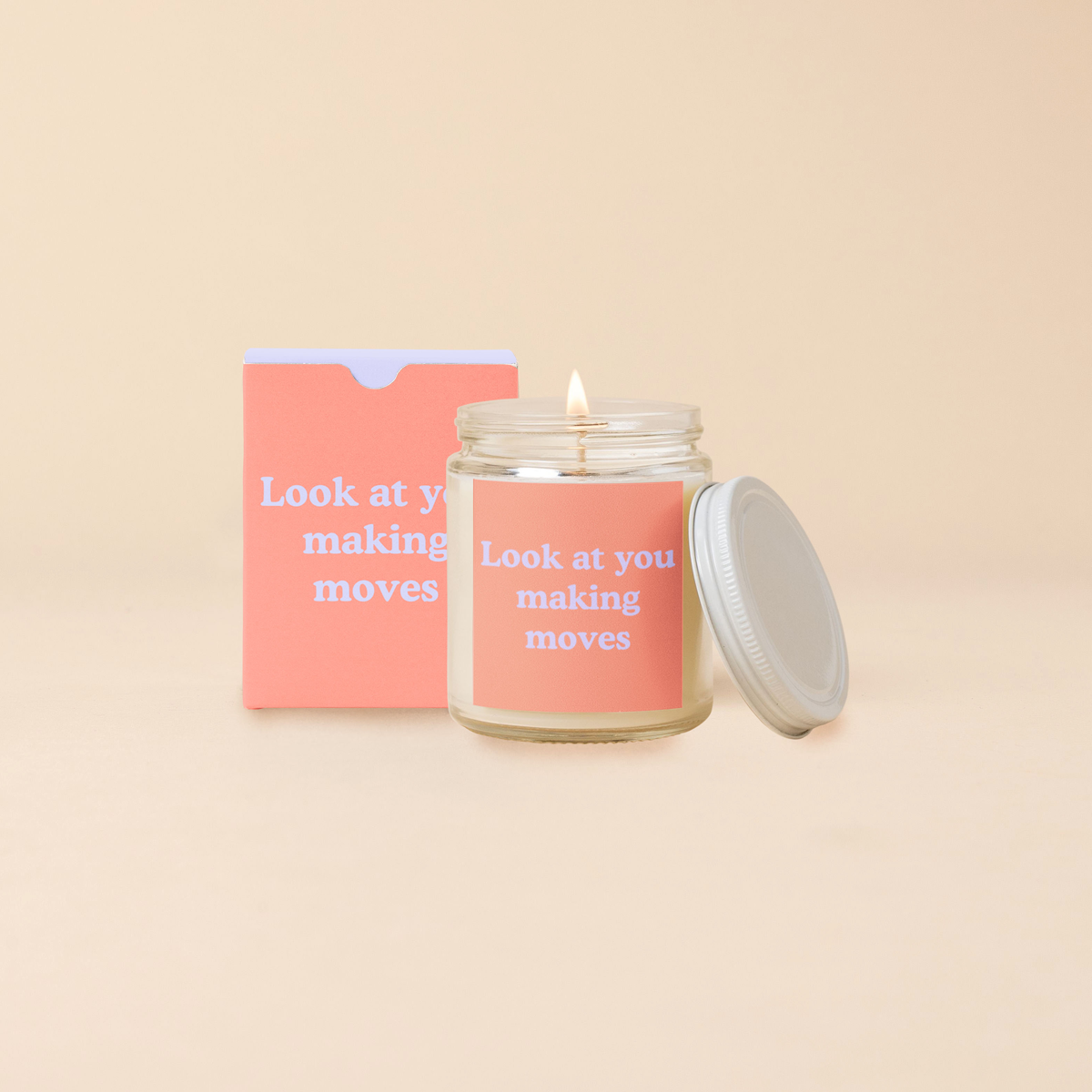 Candle Jar w/Lid - Yippie Affirmations