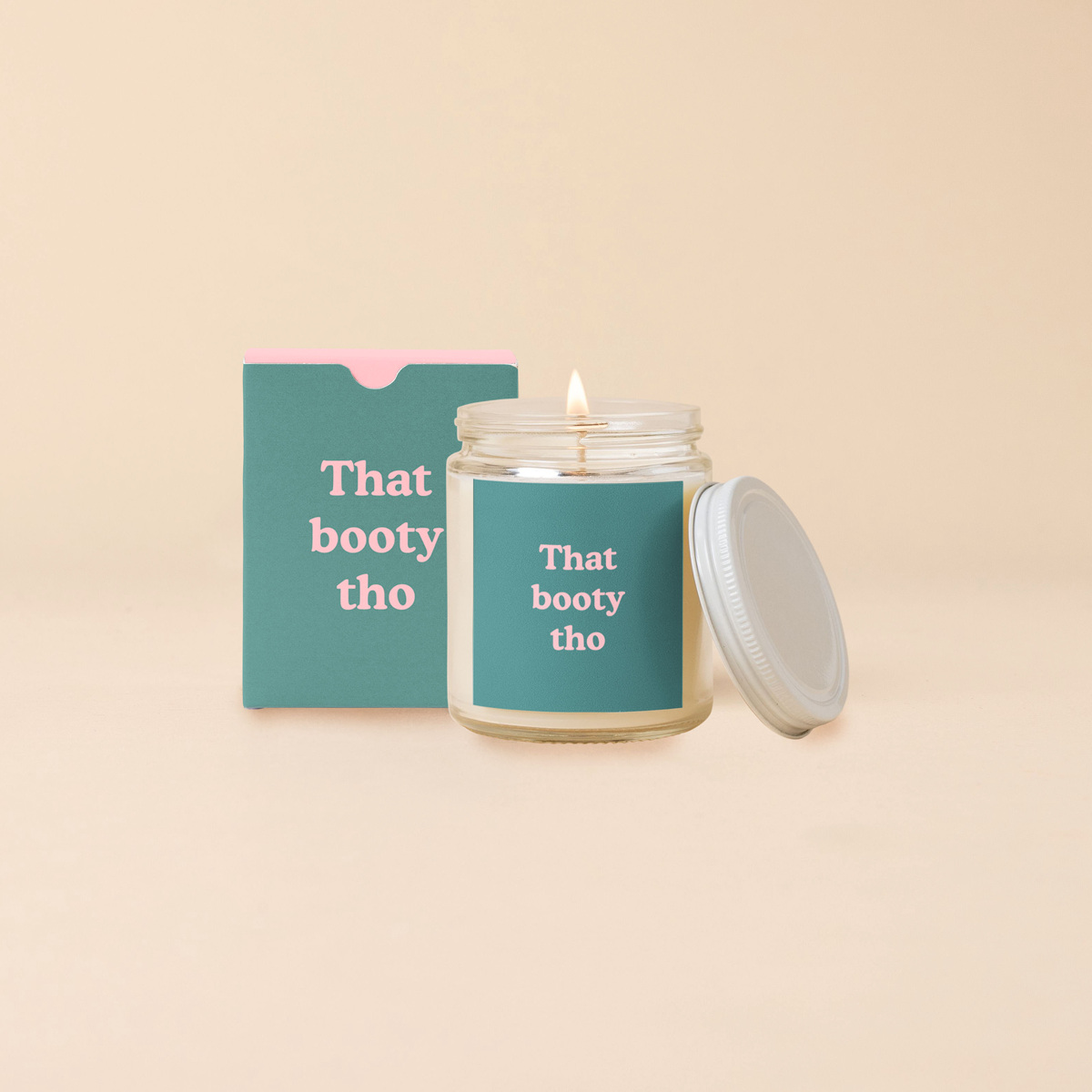 Candle Jar w/Lid - Yippie Affirmations