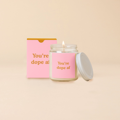 Candle Jar w/Lid - Yippie Affirmations