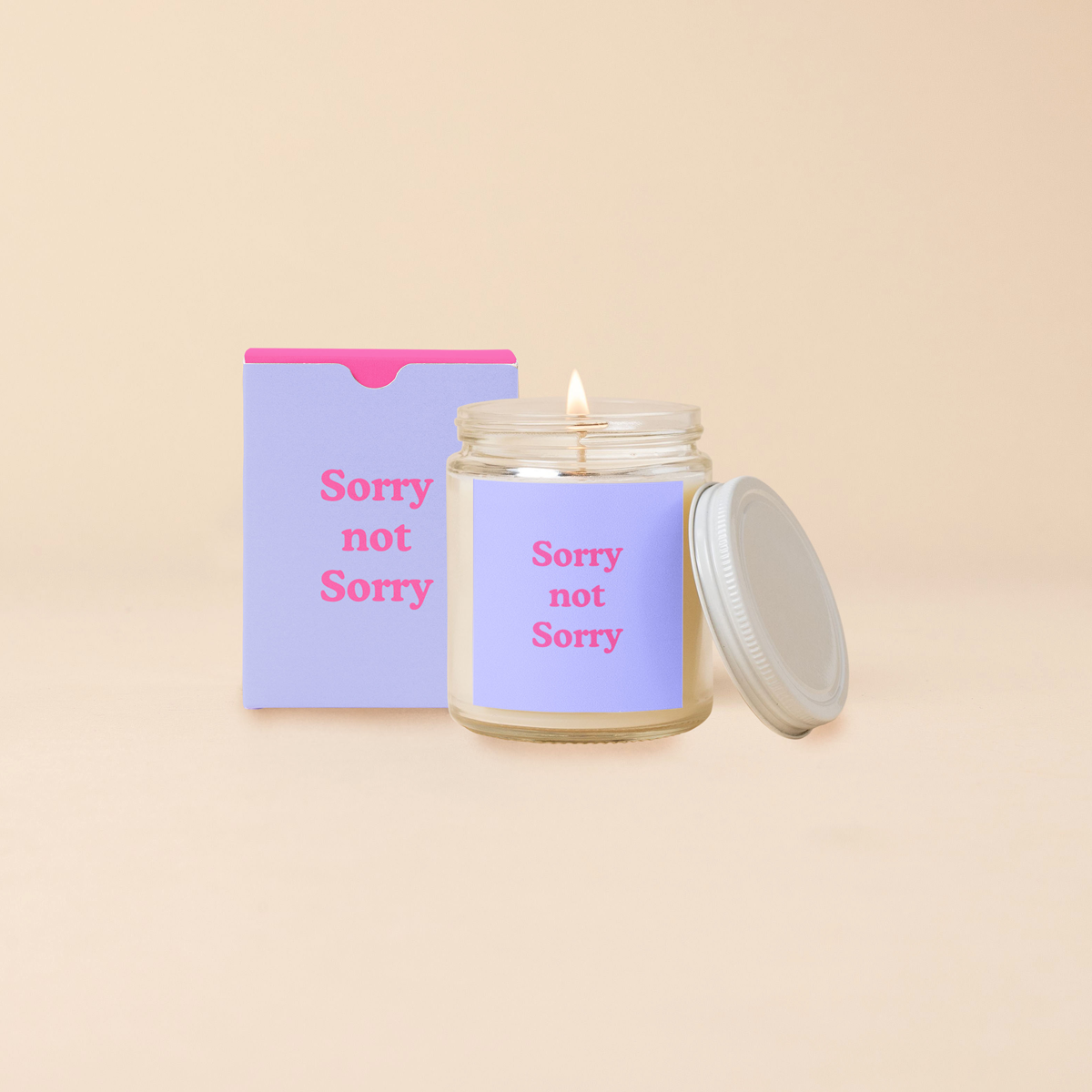 Candle Jar w/Lid - Yippie Affirmations