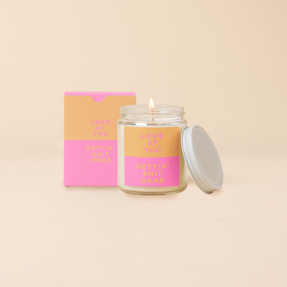 Candle Jar w/Lid - Color Me Happy