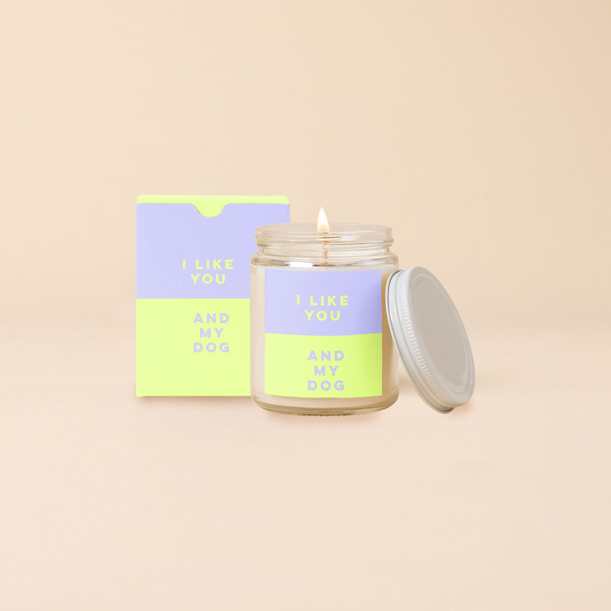 Candle Jar w/Lid - Color Me Happy