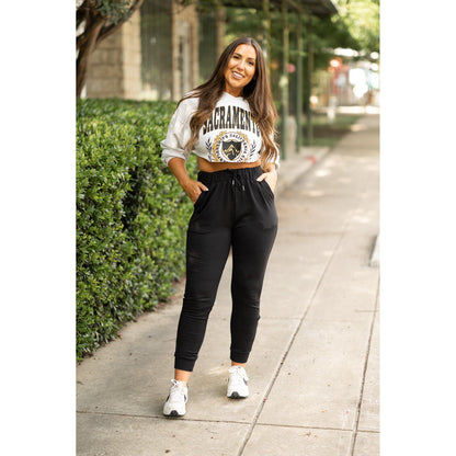 Black Fleece Jogger- The Braelyn