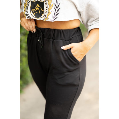 Black Fleece Jogger- The Braelyn