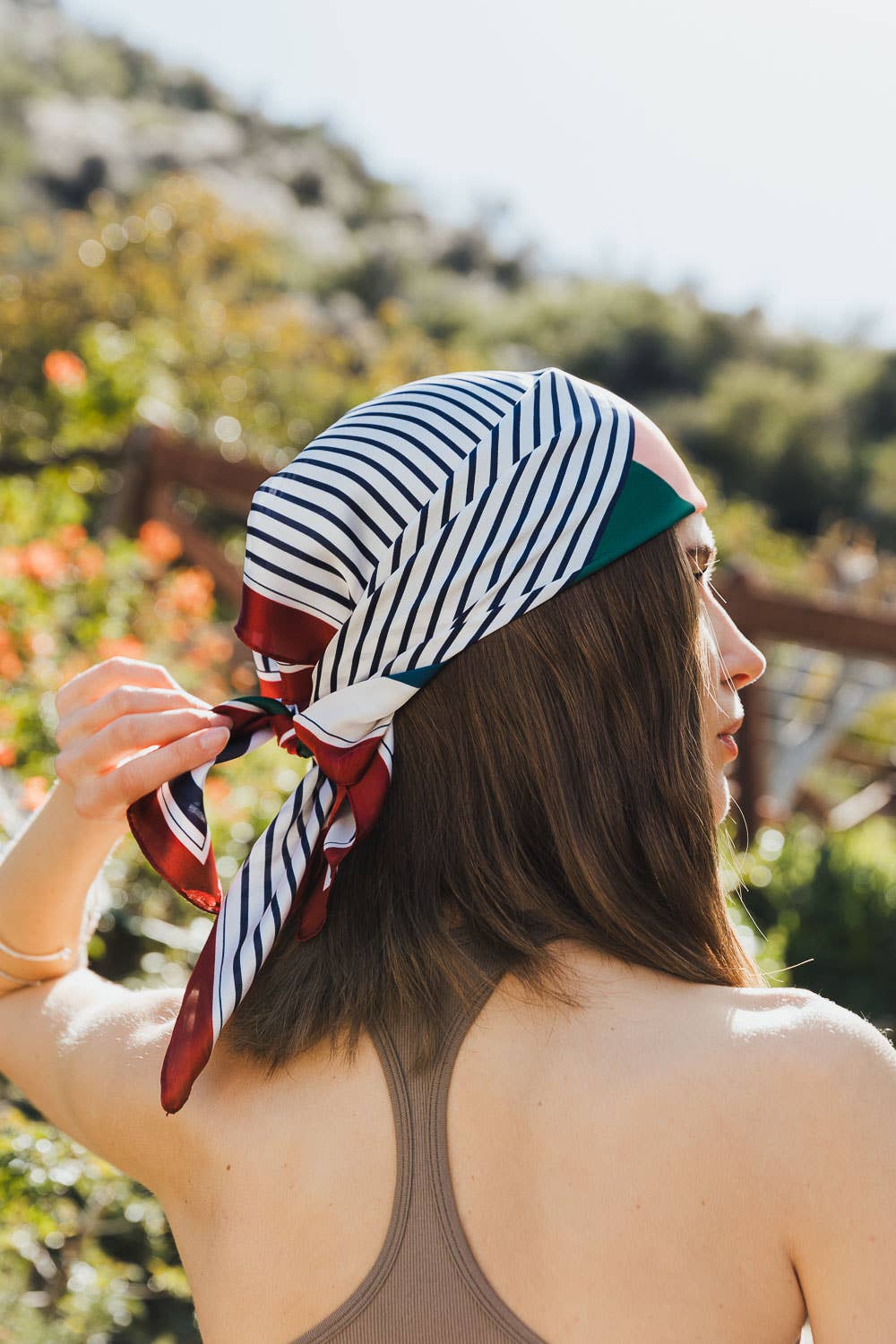 Colorblock Satin Bandana 🌸 Colorblock Satin Scarf