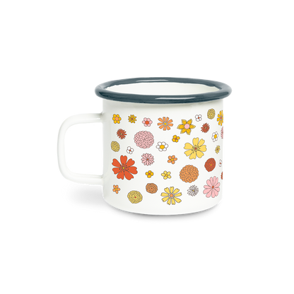 Mug with floral pattern on a white background