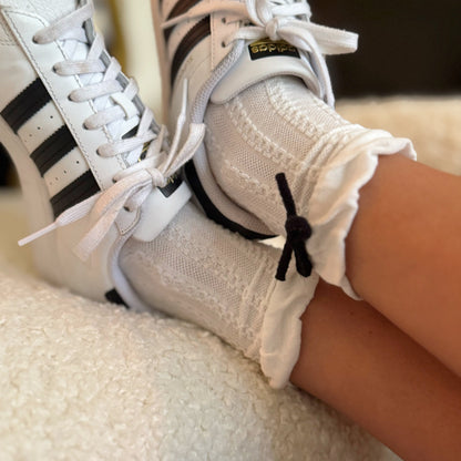 Adorable Yarn Bow Socks Set Of 2