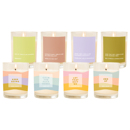 Candle Rocks Glass - Good Vibes Only