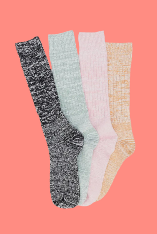 Pastel Dreams Slouchy Knit Socks - Casual Knitwear 🧦