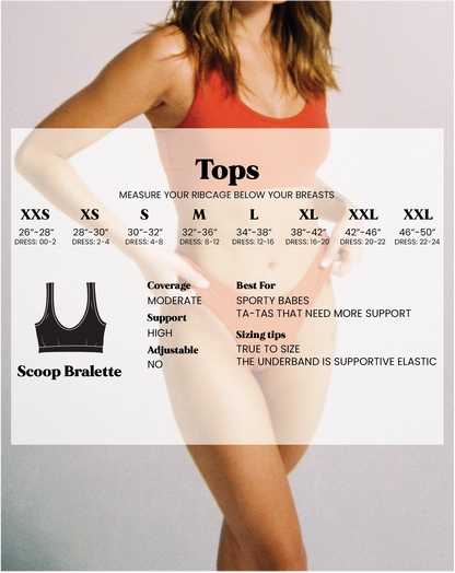 Organic Cotton Scoop Bralette - Black