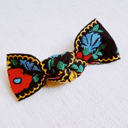 French Floral Embroidered Hair Clip