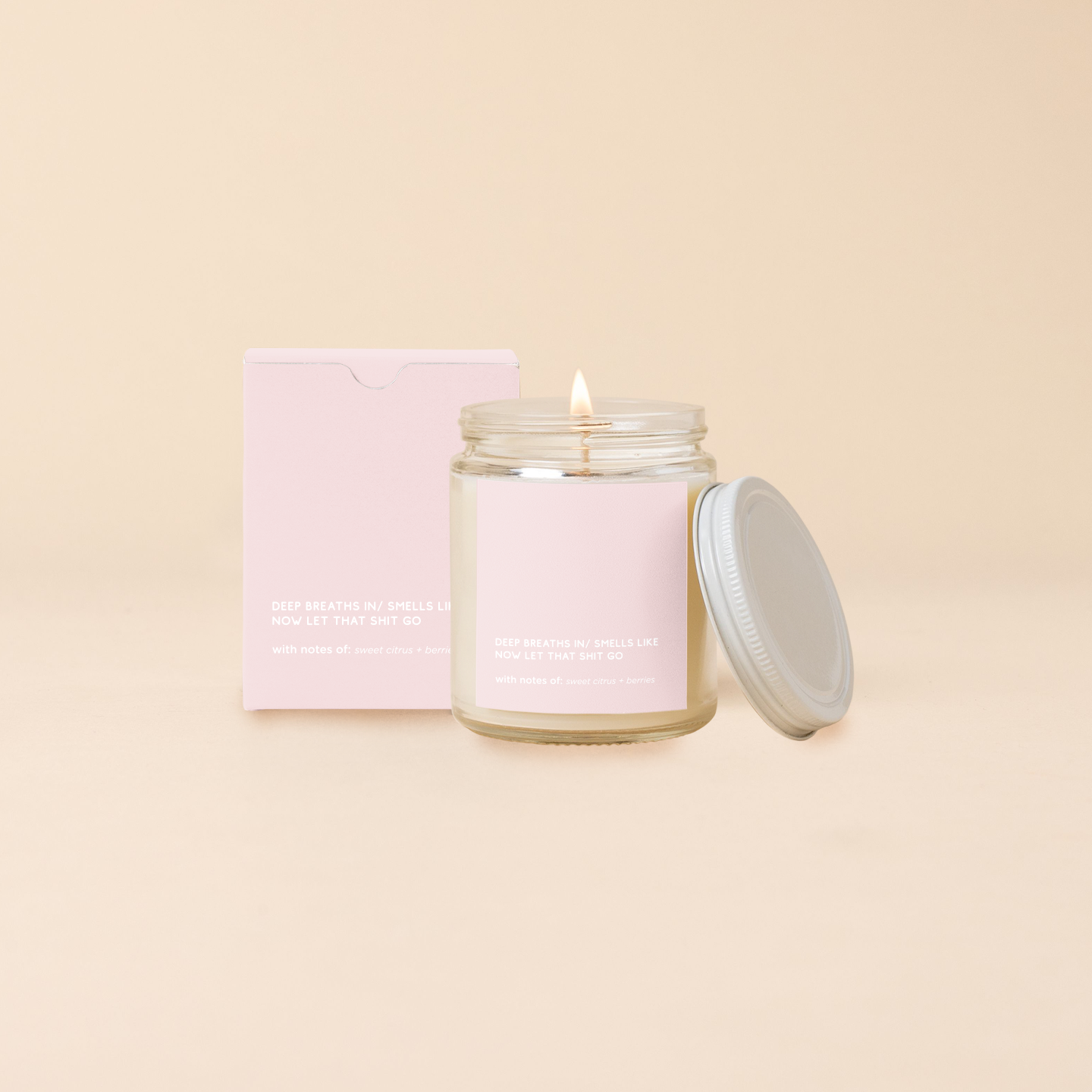 Candle Jars w/Lid - Good Vibes Only