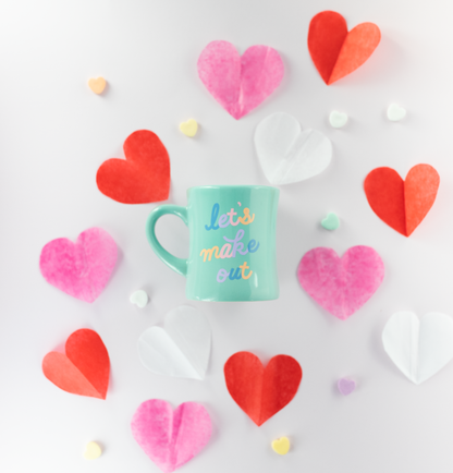 Let's Make Out Mint Diner Mug