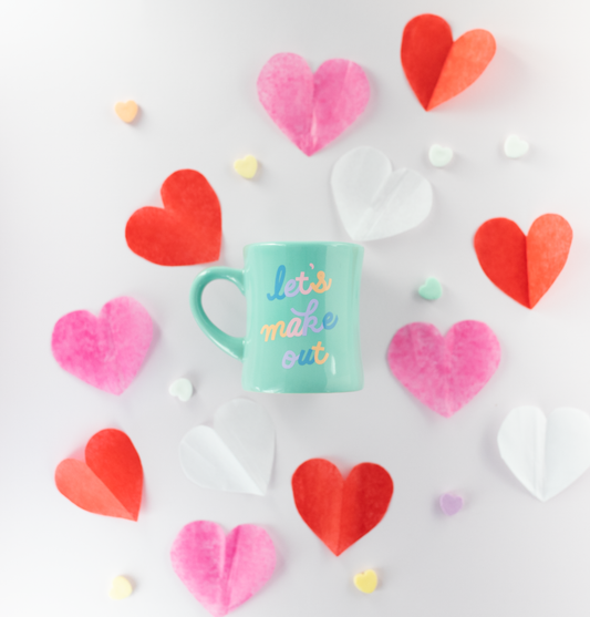 Let's Make Out Mint Diner Mug