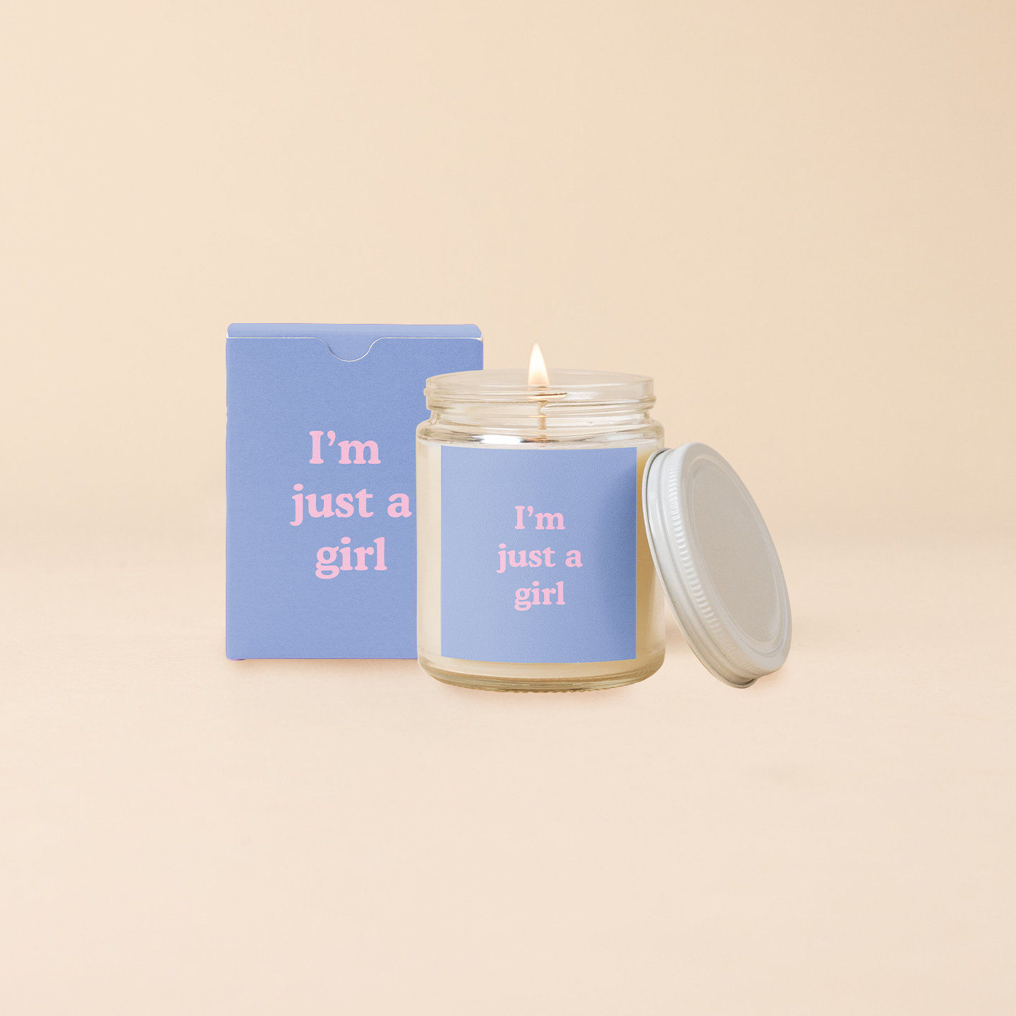 Candle Jar w/Lid - Yippie Affirmations