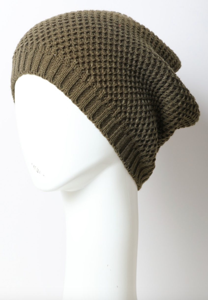 Slouch Waffle Knit Beanie